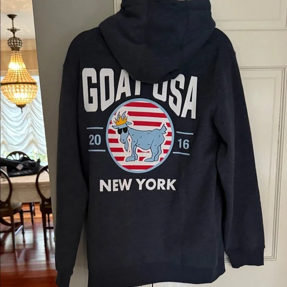 GOAT USA Men's Charcoal Hoodie Sweater - Picture 5 of 5
